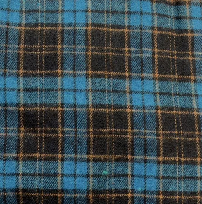 Plaid Flannel Shawl Collar Robe