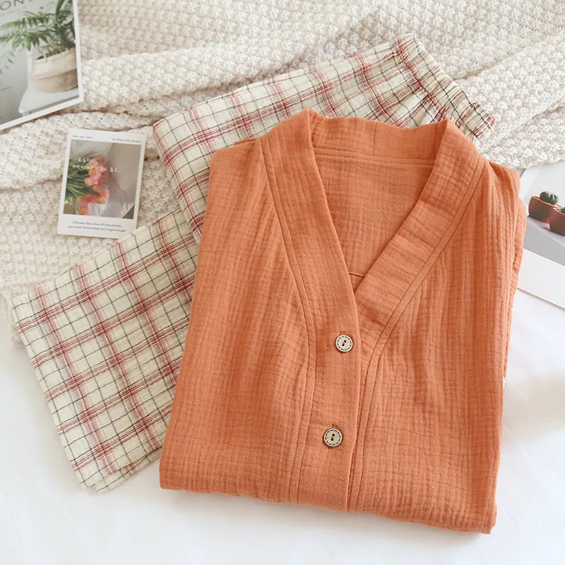 Pure Cotton Conrast Pocket Pajama Set