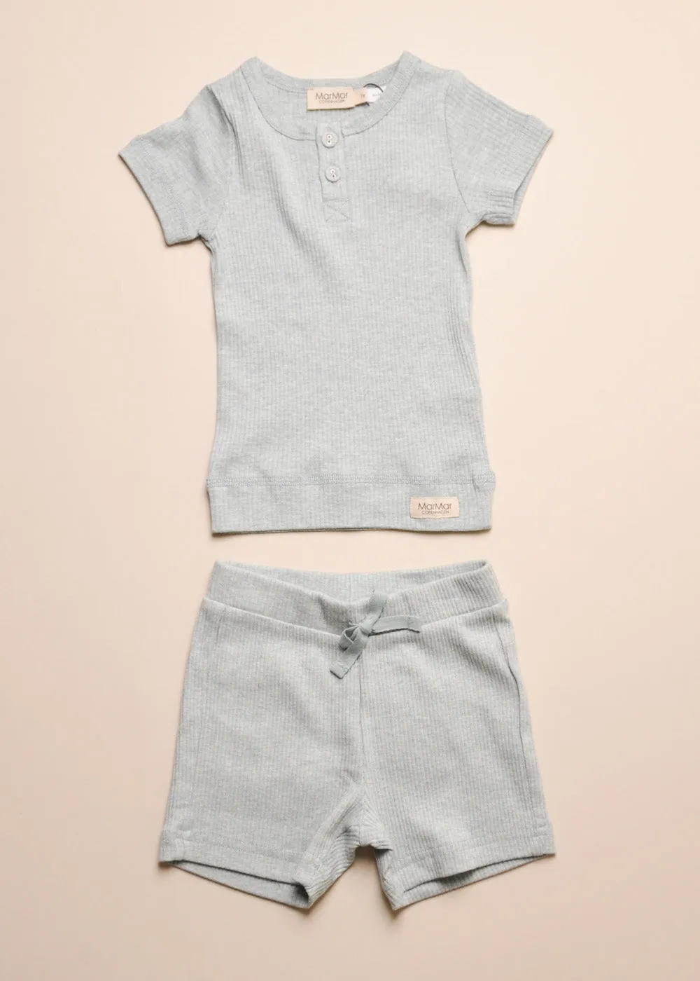 RIB HENLEY/SHORT SET