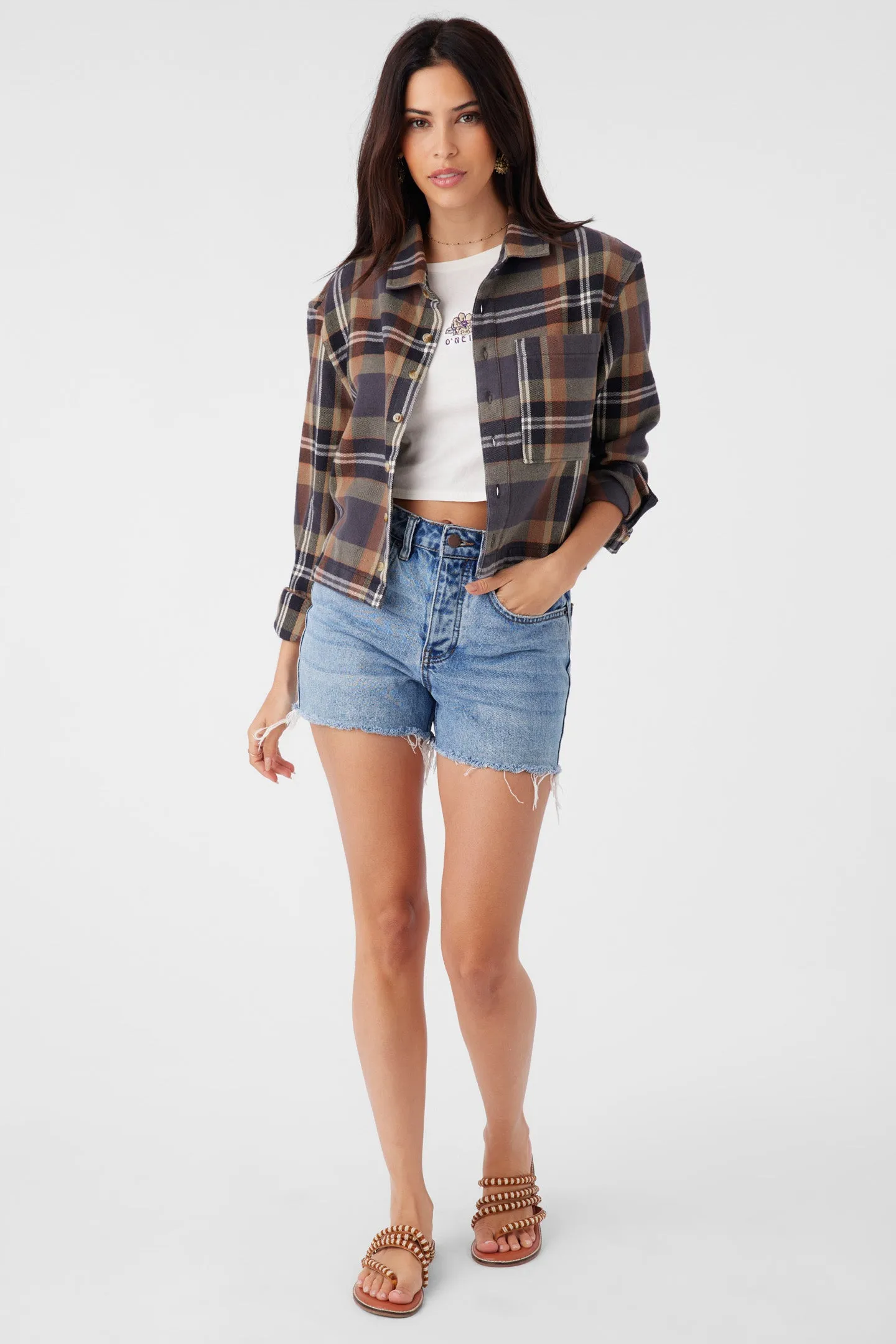 ROY FLANNEL CROPPED SHIRT