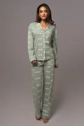 Sage Home For The Holidays Adult Pajama Set
