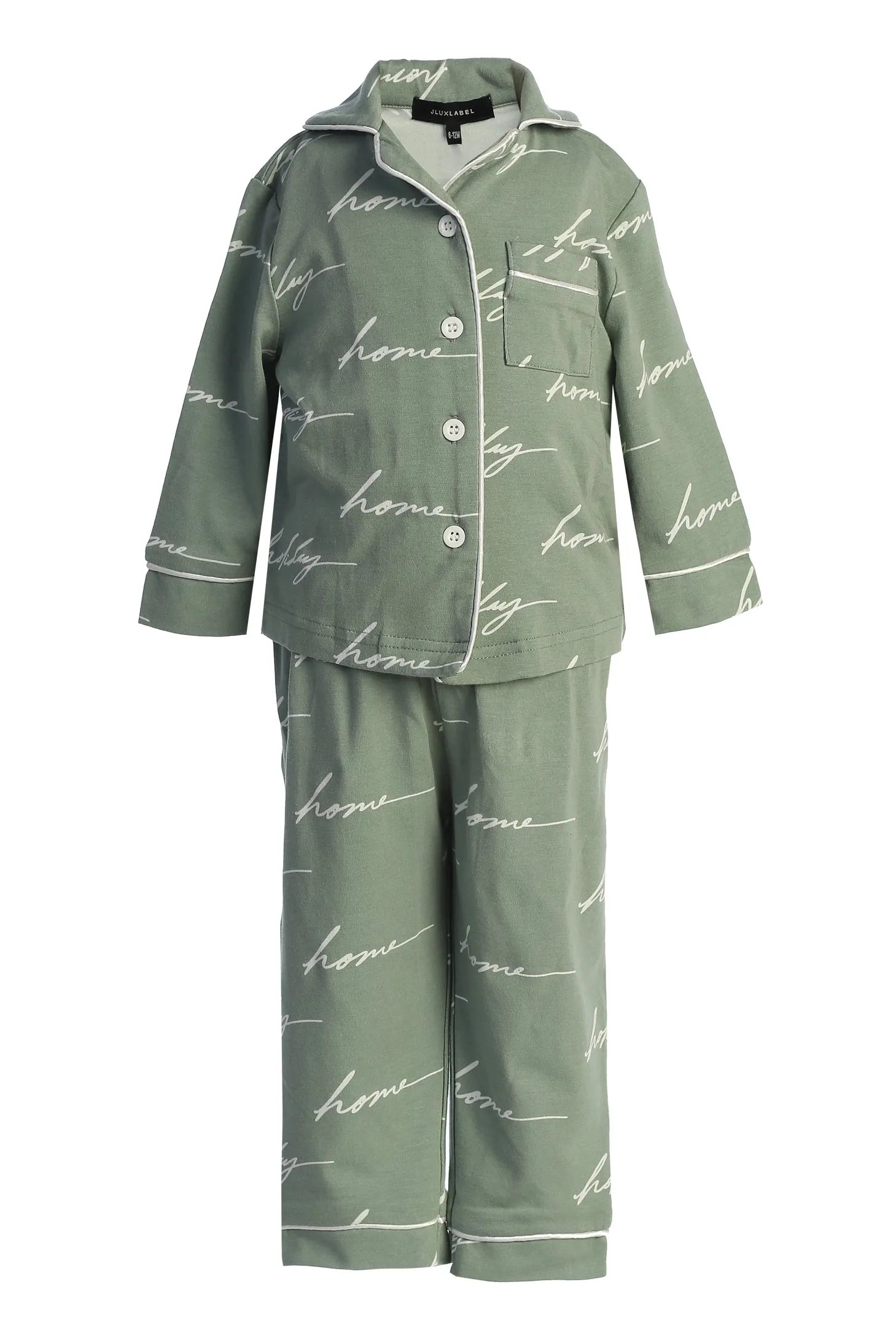 Sage Home For The Holidays Kids Pajama Set