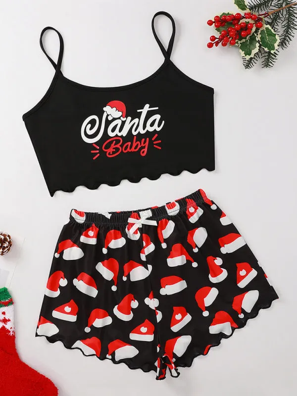 Santa Baby Holiday Pajama Set Christmas Loungewear