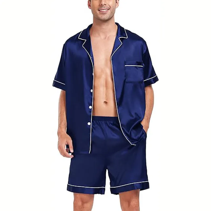 Satin Short-sleeved  Pajamas Suit