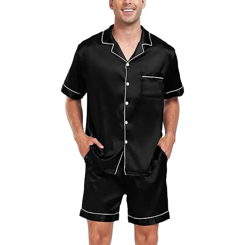 Satin Short-sleeved  Pajamas Suit