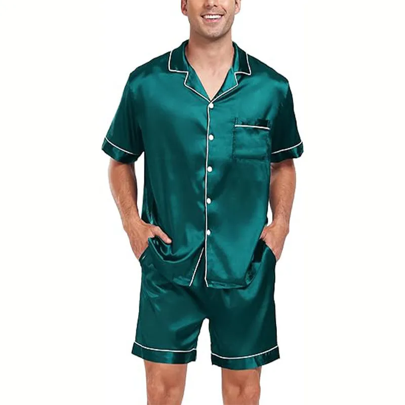 Satin Short-sleeved  Pajamas Suit