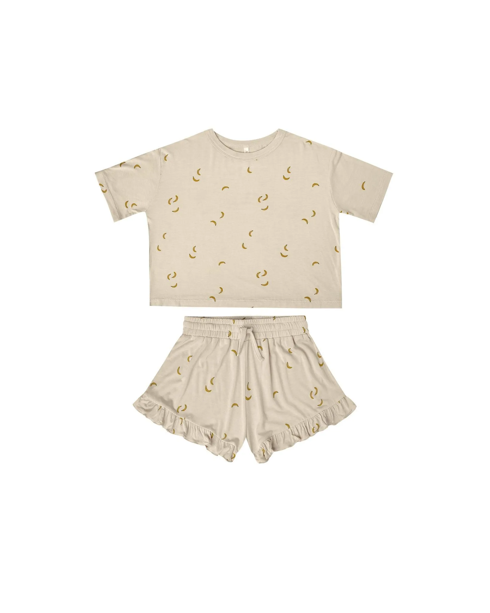 Short Sleeve Top Short Mosie Set | Bananas | Rylee and Cru
