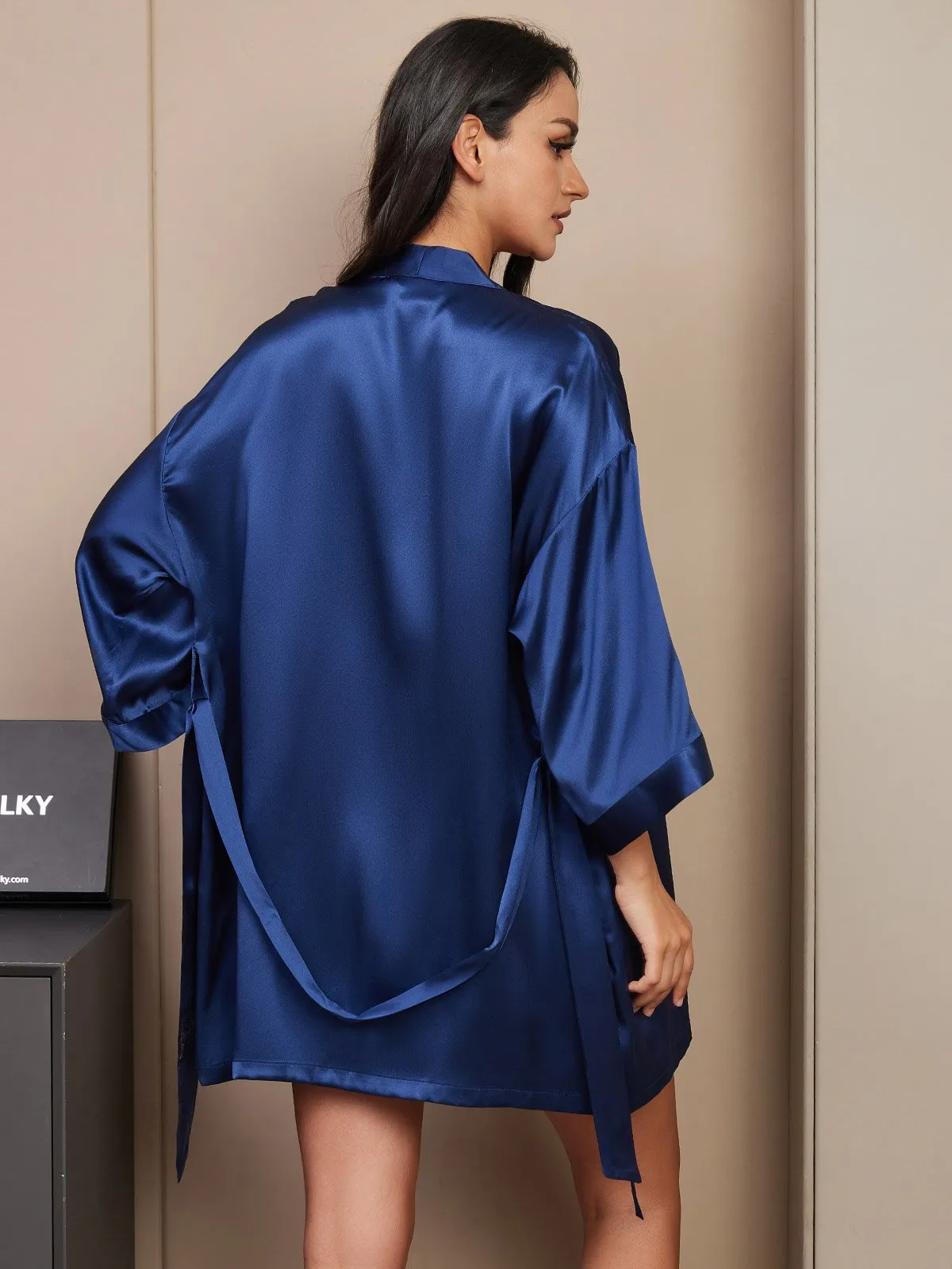 Silk 2-Piece Dressing Gown with Nighgown Set