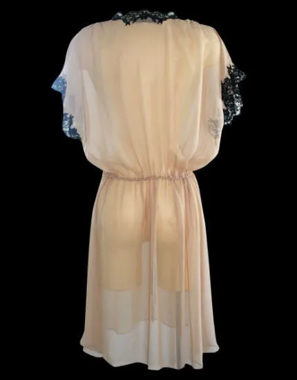 Silk & Lace  Short Sleeved Robe