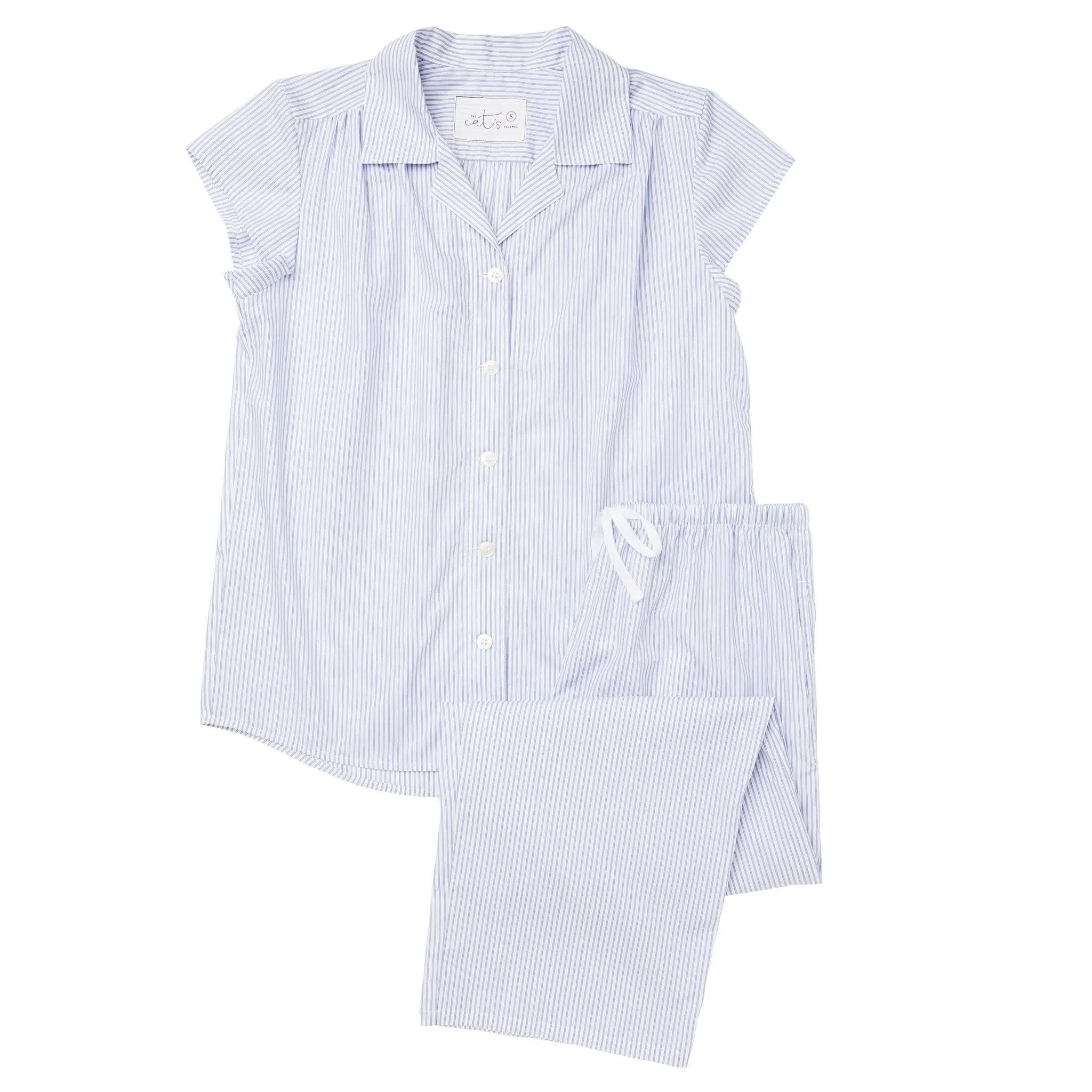 Simple Stripe Luxe Pima Capri - Blue