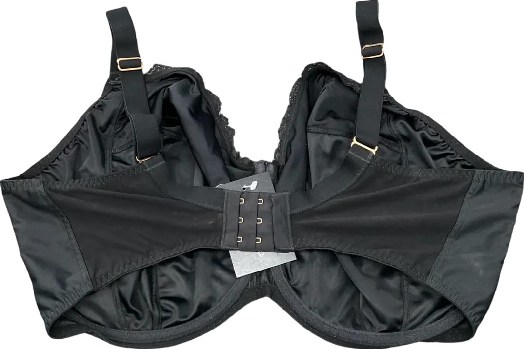 SimplyBe Black Underwired Lace Trimmed Bra UK 40K