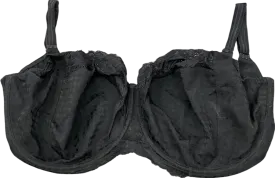 SimplyBe Black Underwired Lace Trimmed Bra UK 40K