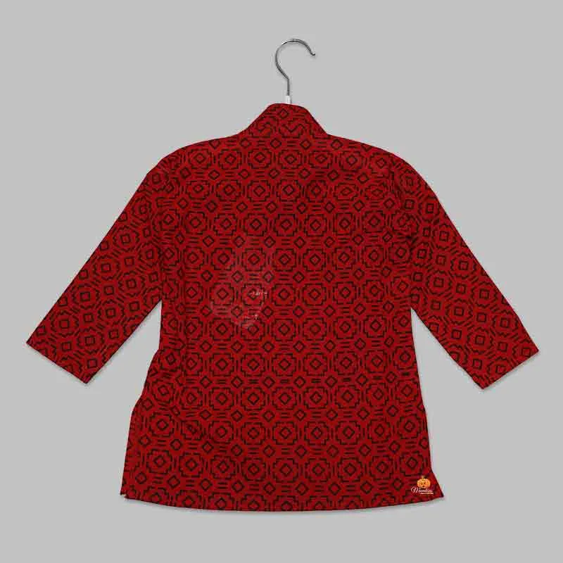 Solid Printed Boys Kurta Pajama