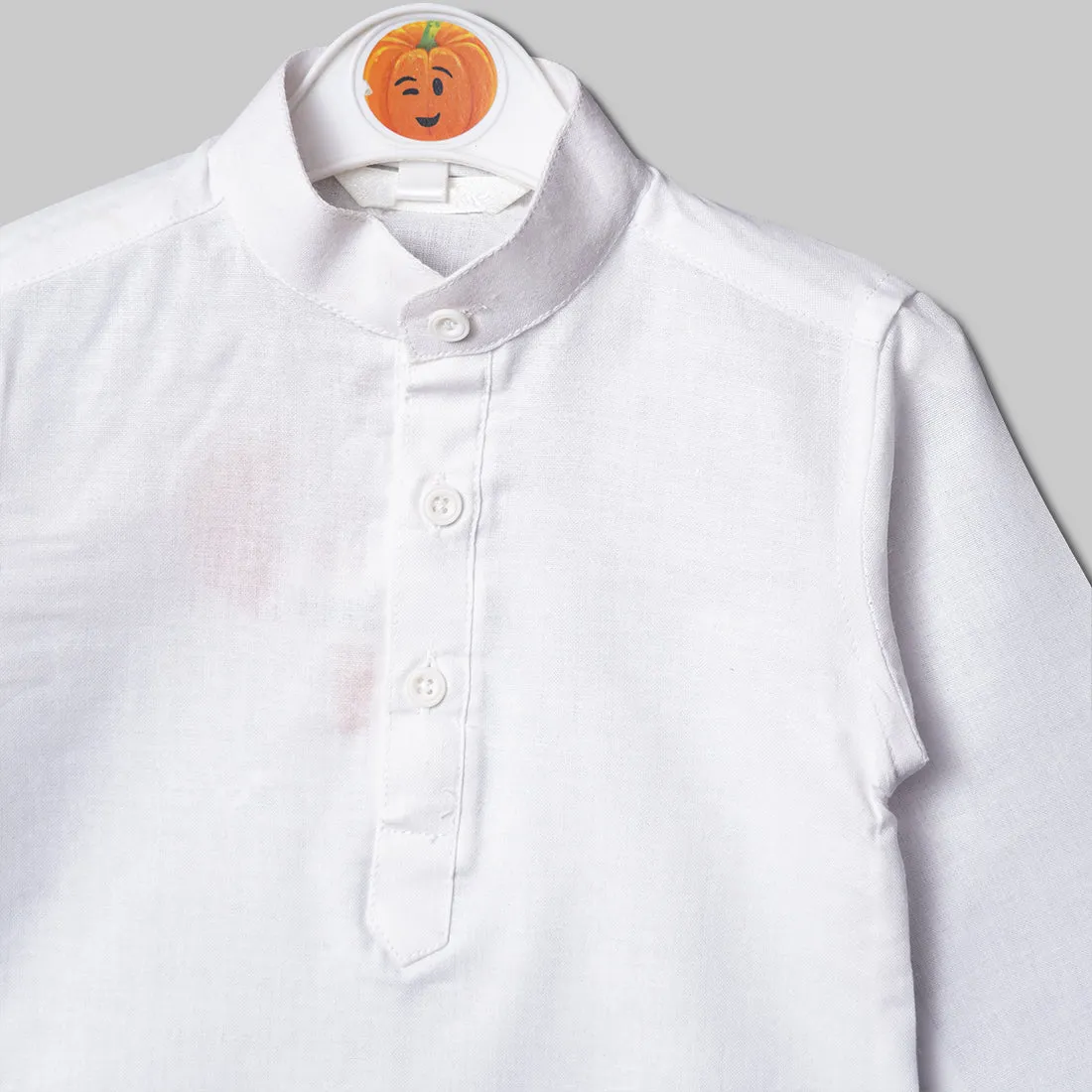 Solid White Kurta Pajama for Kids