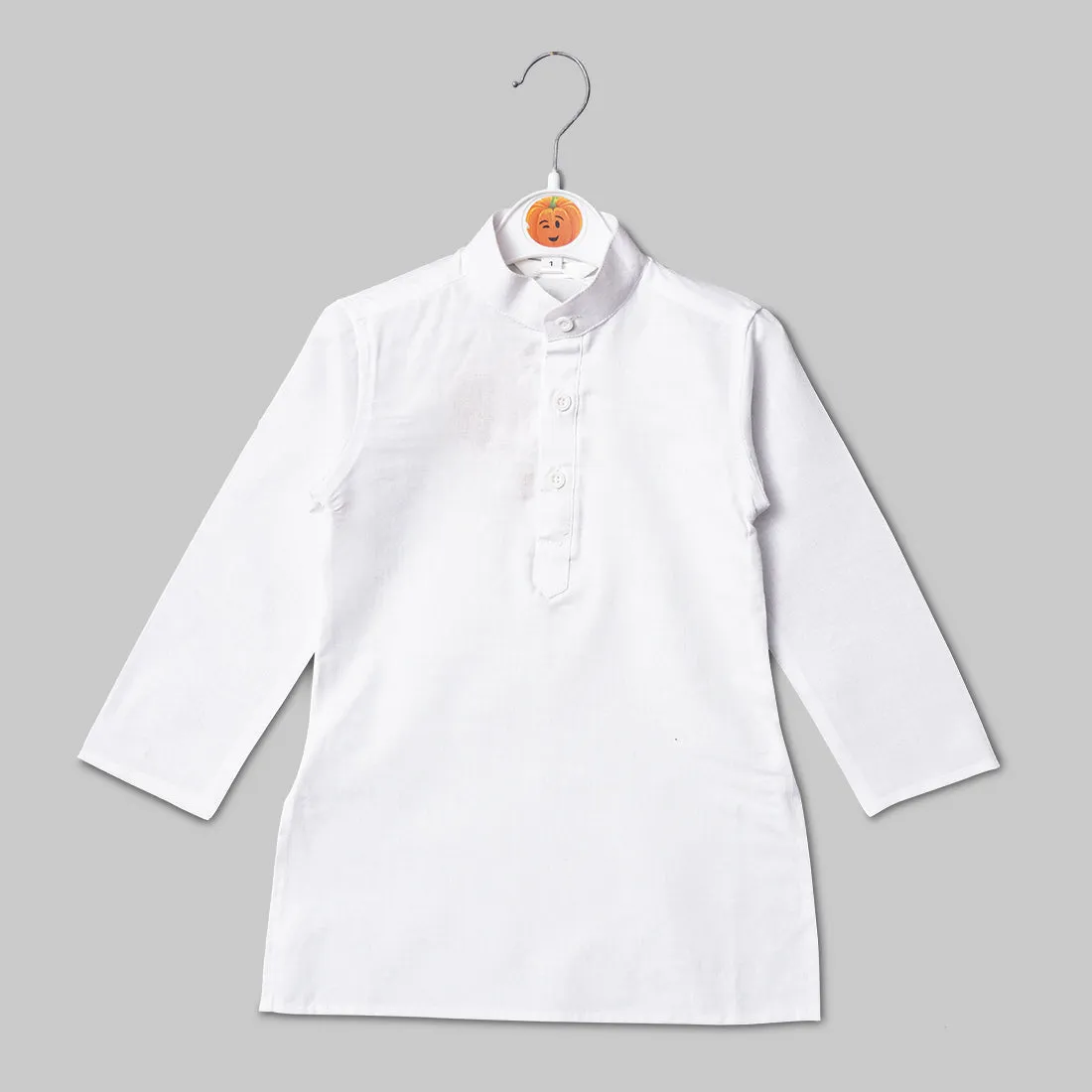 Solid White Kurta Pajama for Kids