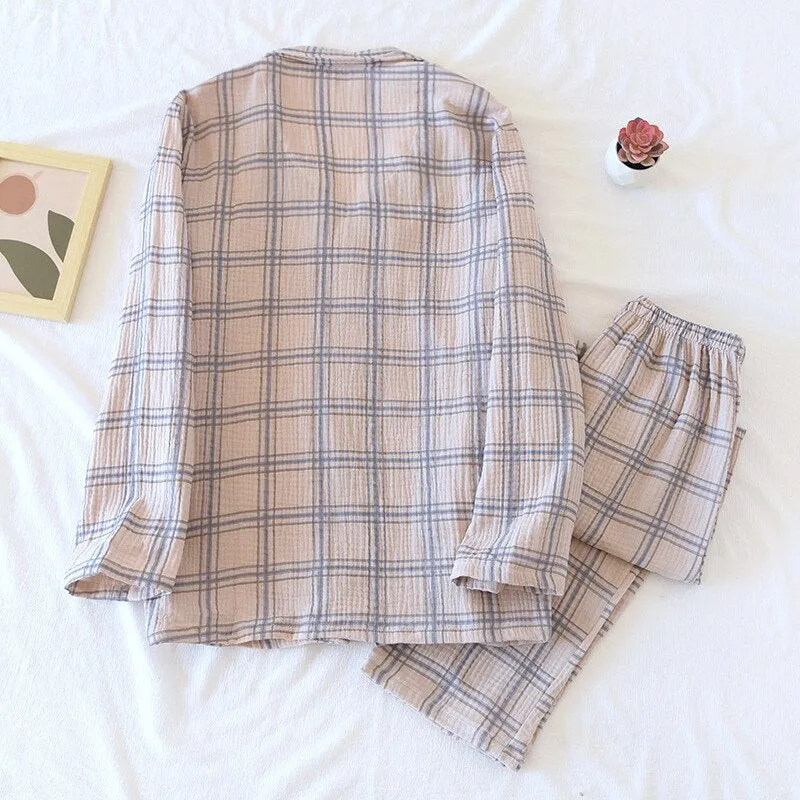 Triple Cross Strips Men's Pajamas Set