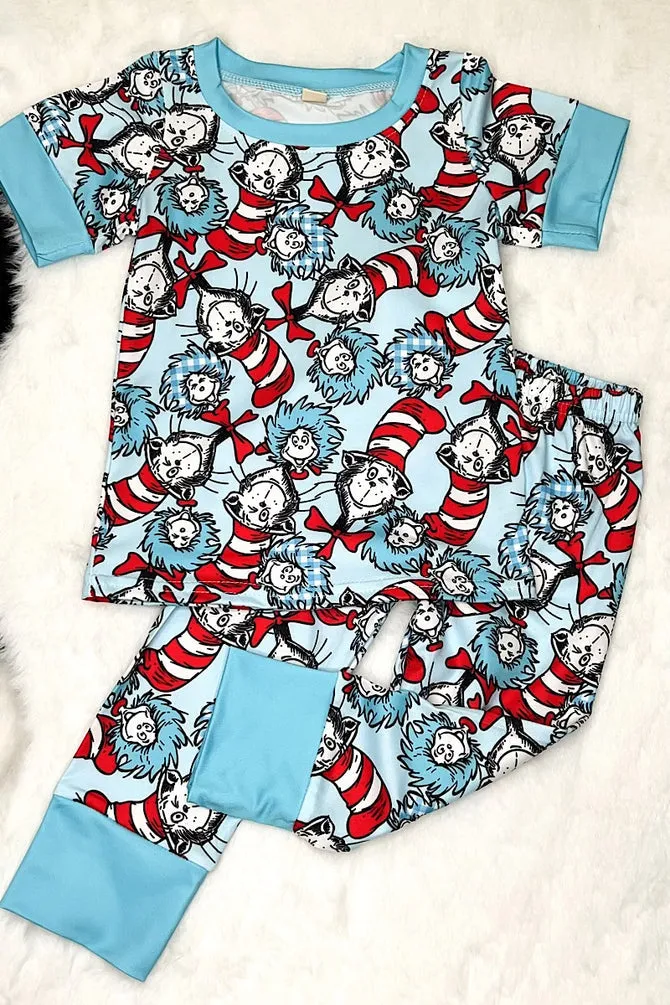Unisex Cat Print Pajamas