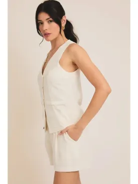 Vest Top and Pleated linen Shorts NB
