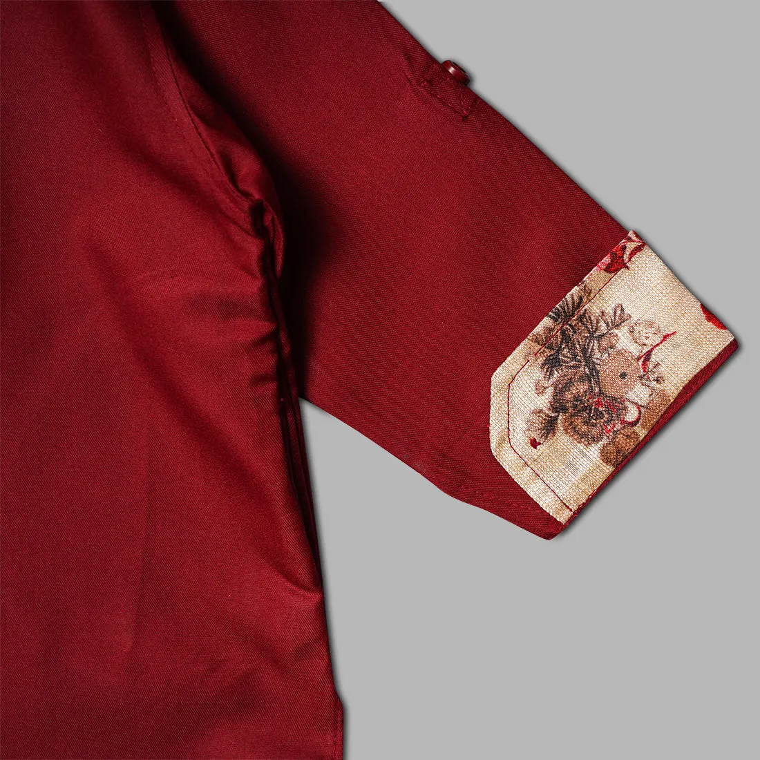 Wine Boys Pathani Kurta Pajama with Nehru Jacket