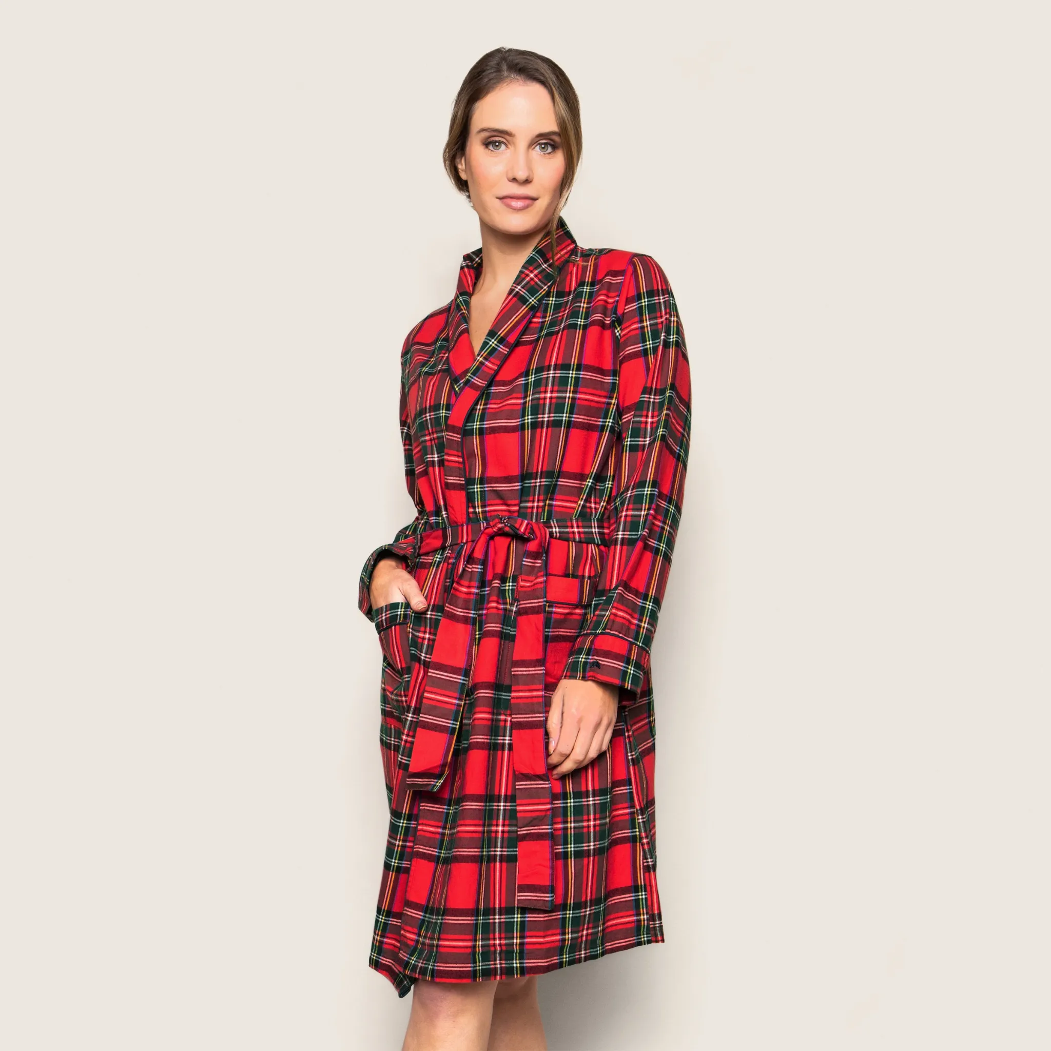 Women's Brushed Cotton Robe in Imperial Tartan