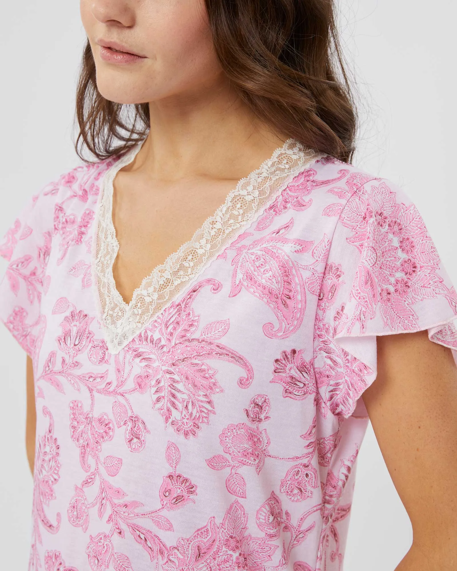 Women's Jersey Ella Short Nightdress - Somerby Floral