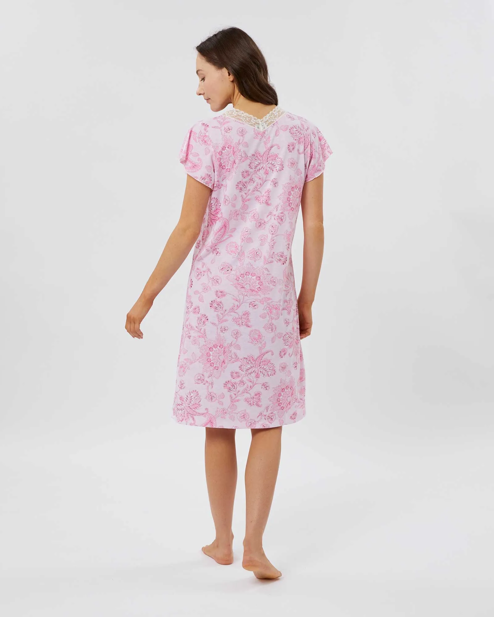 Women's Jersey Ella Short Nightdress - Somerby Floral