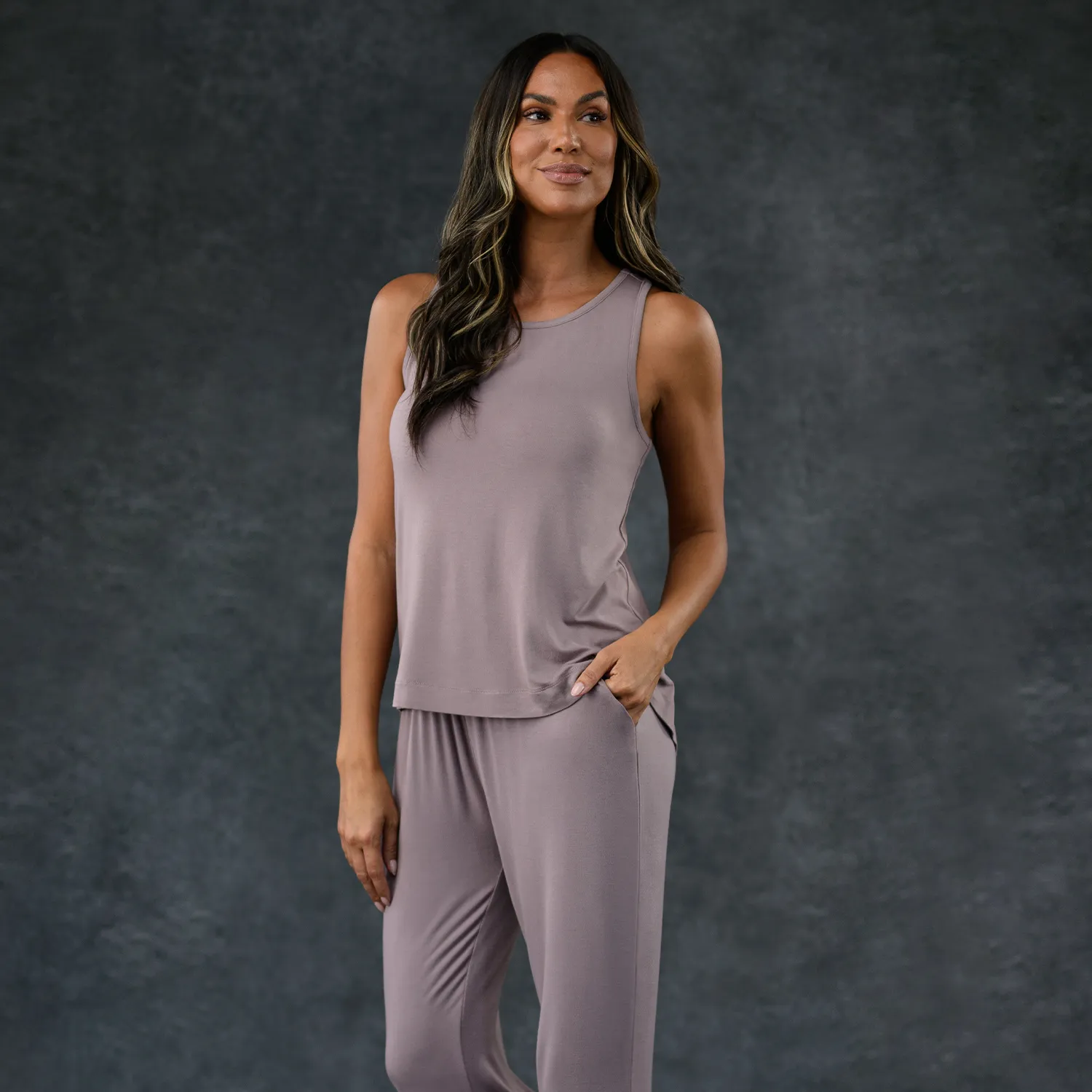 Women's Pajama Set - Pant   Tank (Lilac)