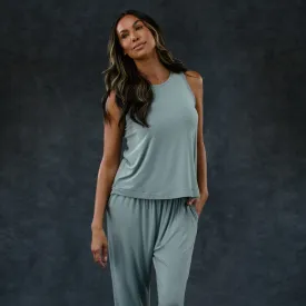 Women's Pajama Set - Pant   Tank (Mist)