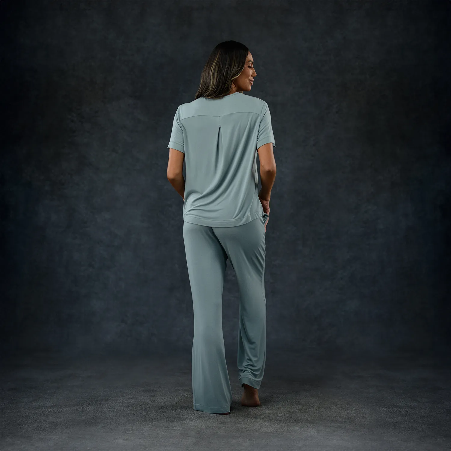 Women's Pajama Set - Pant   Tee (Mist)