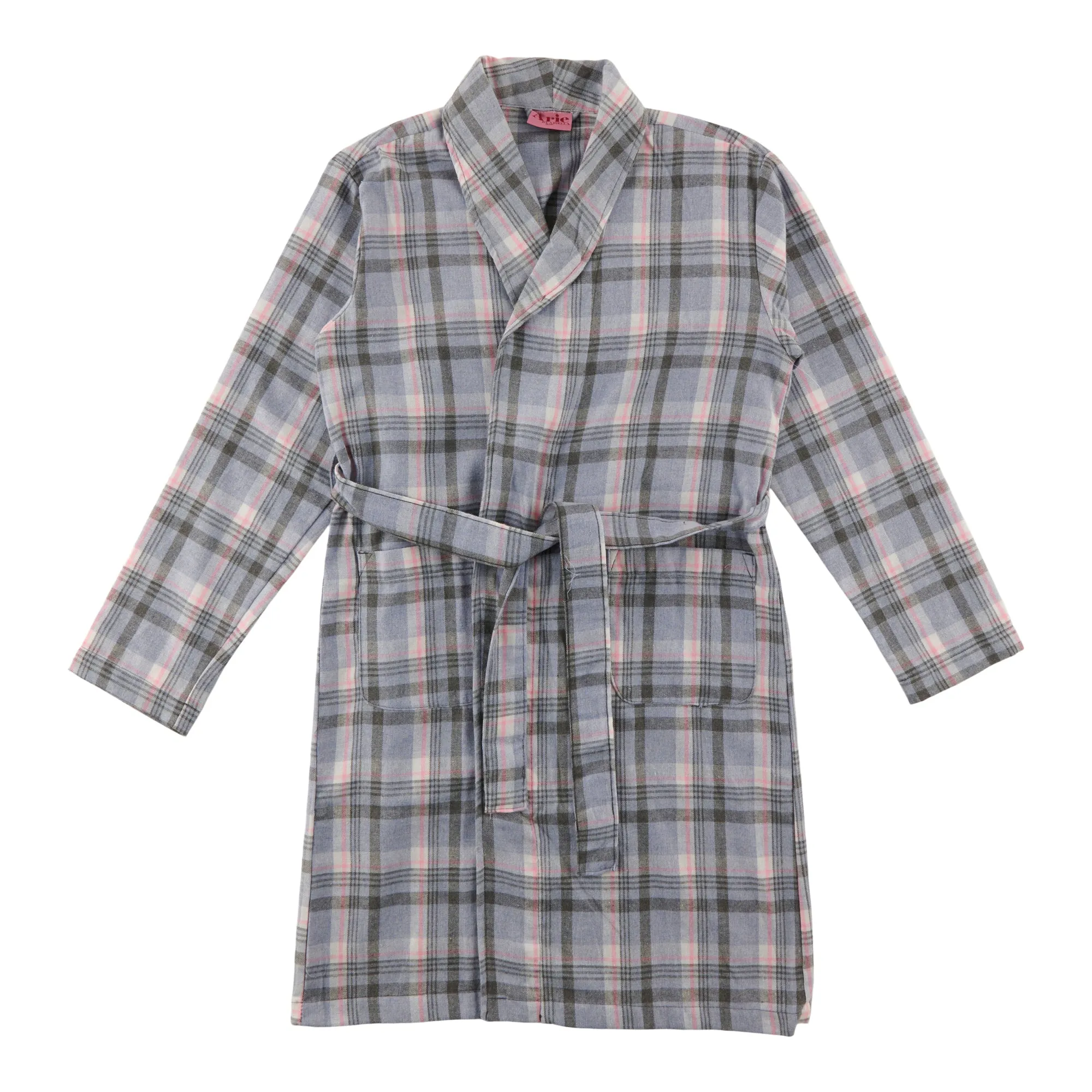 Women's Plaid Knee-Length Flannel Robe