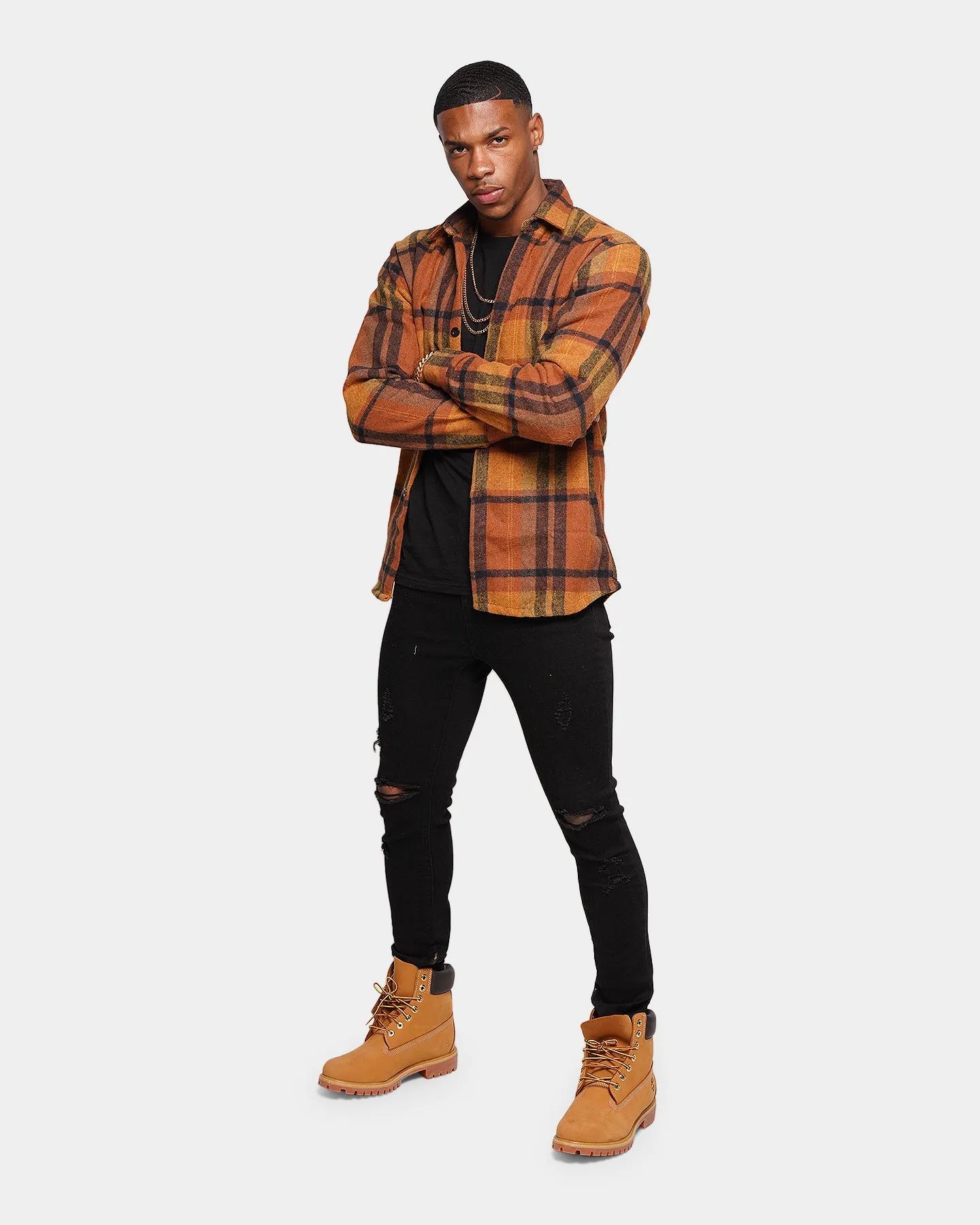 XXIII Naal Plaid Coat Brown