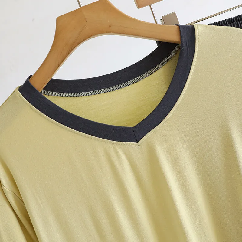 Yellow Contrast Modal Pajama Set