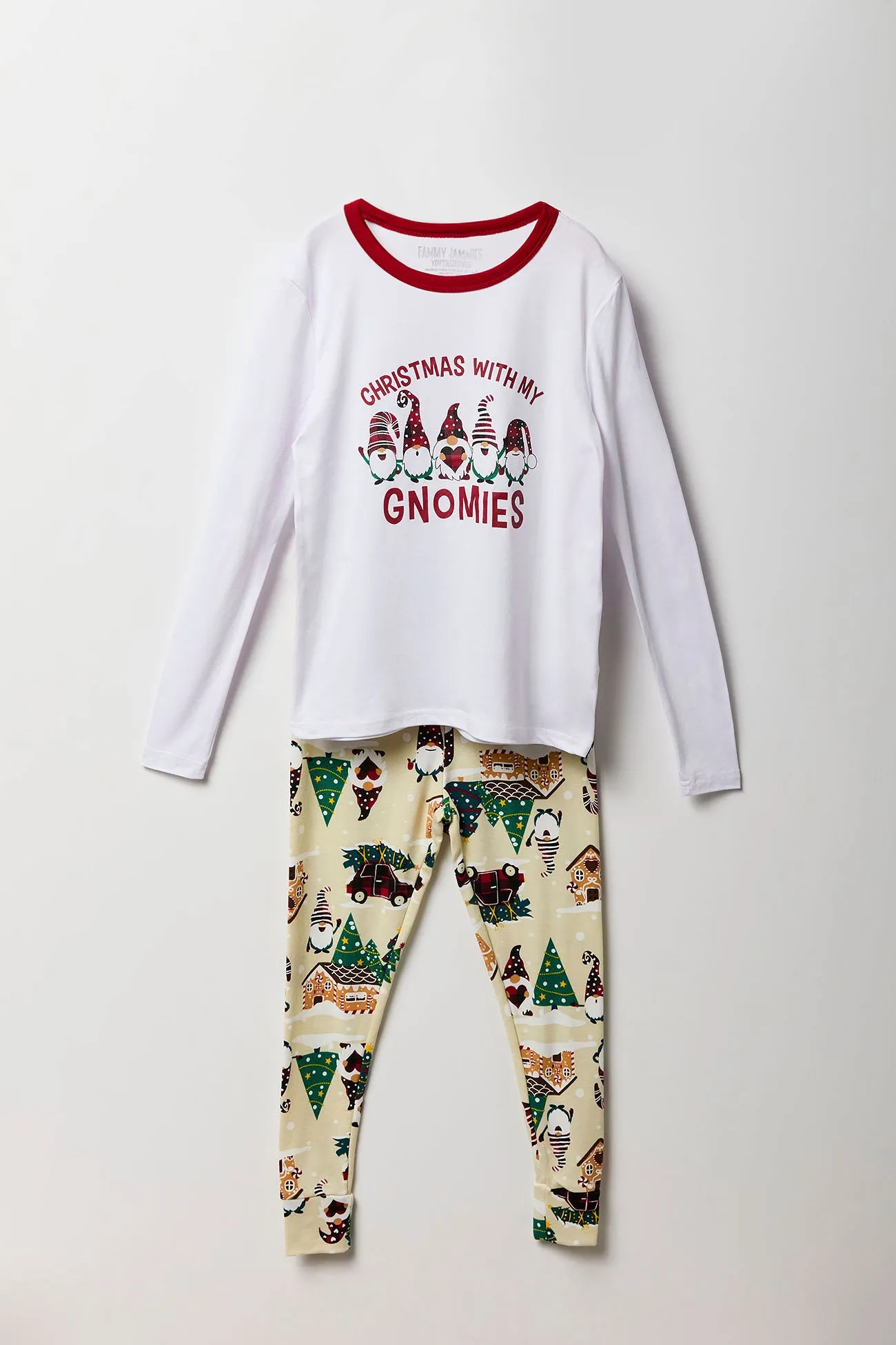 Youth Fammy Jammies Gnome For the Holidays 2 Piece Pajama Set